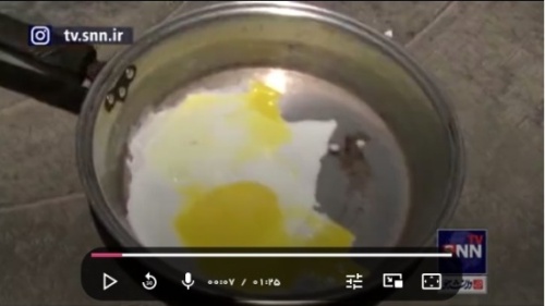 ببینید | پخت نیمرو زیر آفتاب سوزان اهواز!