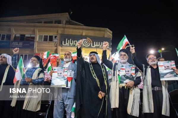 گردهم‌آیی مردم اهواز در محکومیت ترور شهید اسماعیل هنیه 