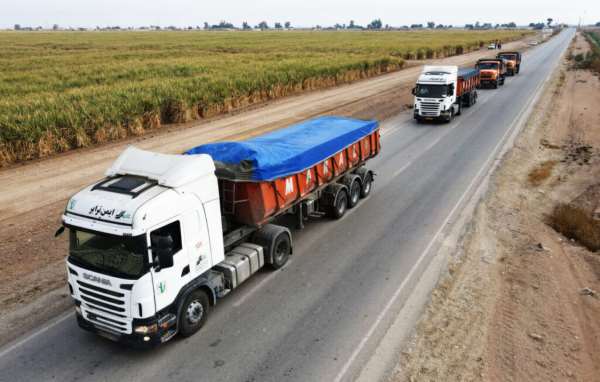 جابهجایی یک میلیون تُن کالا با ناوگان ایمن ترابر نیشکر جابهجایی یک میلیون تُن کالا با ناوگان ایمن ترابر نیشکر