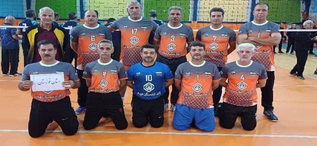 بازنشستگان خوزستان نایب قهرمان والیبال شدند