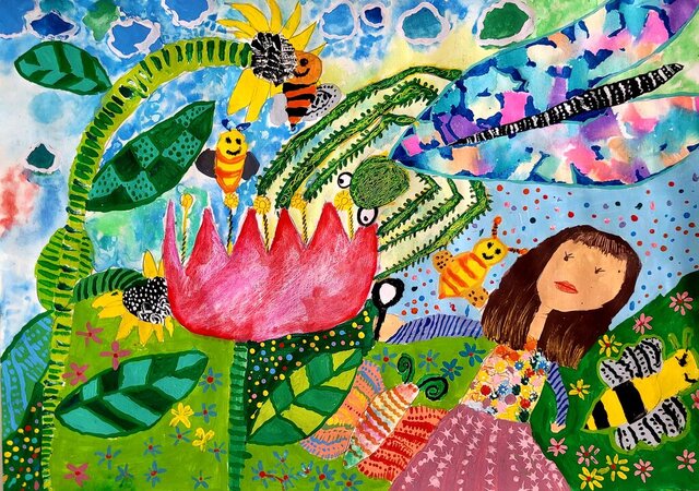 کودک نقاش خوزستانی جایزه دوستی ژاپن را برد