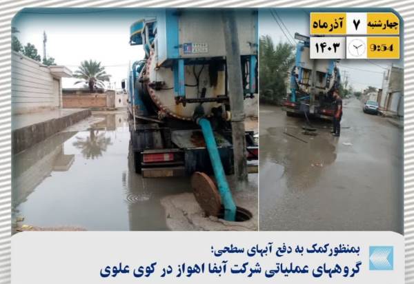  گروه های عملیاتی آبفا اهواز شب و روز نمی شناسند