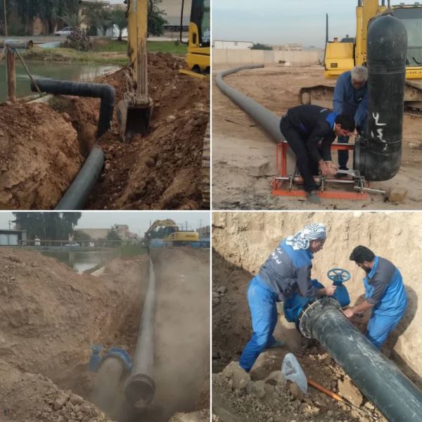 تلاش‌ کارگران شرکت آبفا اهواز در خدمت به شهروندان