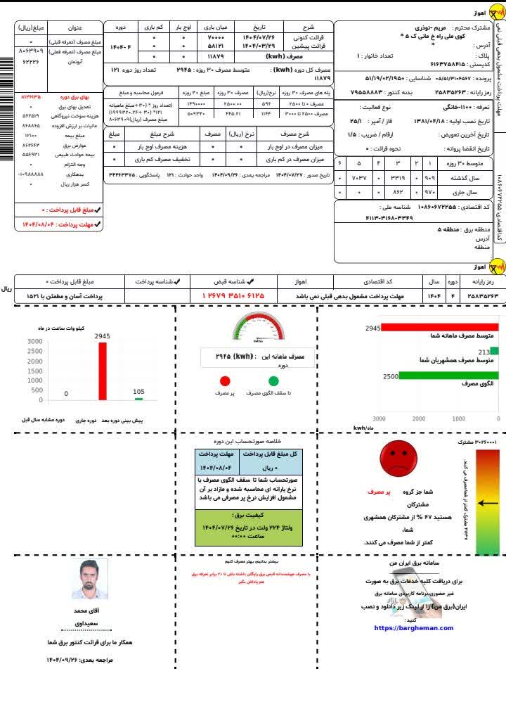 دستان سردِ وزارت نیرو؛ جیب گرمِ مشترکان! حبیب خبر- بهرام حبیبی در حالی که بر اساس اعلام رسمی وزارت نیرو در تاریخ ۱۶ اردی بهشت ۱۴۰۳، الگوی مصرف ماه‌های گرم برای مناطق گرمسیر ۱ عدد ۳۰۰۰ کیلووات ساعت تعیین شده بود، این وزارتخانه در تابستان امسال اقدام به کاهش پنهان و بی‌توضیح این عدد به ۲۵۰۰ کیلووات ساعت کرد؛ آن هم در شهری مانند اهواز که در بسیاری از روزها، نه تنها گرم‌ترین نقطه کشور، بلکه گرم‌ترین نقطه جهان بوده است. *پرسش اصلی اینجاست: این کاهش ناگهانی و عجیب بر چه اساسی صورت گرفته و در کدام مصوبه، جلسه یا تصمیم رسمی به تصویب رسیده است؟ چگونه ممکن است چنین تغییر مهمی در هیچ رسانه رسمی یا پایگاه اطلاع‌رسانی دولت بازتاب نیابد؟ ۱- وزارت نیرویی که تابستان را به کام مردم تلخ کرد وزارت نیرو امسال جز دستاورد قطعی‌های مکرر برق، اعصاب‌خردی و سردرگمی، میوه دیگری برای مردم نداشت. با این حال، در اقدامی تأمل‌برانگیز، دست به تغییری زد که نتیجه آن سبب افزایش هزینه برق برای میلیون‌ها نفر شد. در حالی که مخابرات قبض‌ها را ماهانه صادر می‌کند، آبفا هر ۴۵ روز و شرکت برق به‌طور معمول دوماهه، این‌بار وزارت نیرو قبض برق مردم را پس از چهار ماه (از ۲۹/۳/۱۴۰۴ تا ۲۶/۷/۱۴۰۴) صادر کرد. اما نکته عجیب‌تر این بود که با تغییر الگوی مصرف، قبض‌ها به‌طور معمول سنگین‌تر شد؛ یعنی با یک اقدام، هم هزینه‌های داخلی وزارت نیرو (به‌ویژه هزینه کنتورخوانی) کاهش یافت، هم مبلغ قابل پرداخت مشترکان افزایش پیدا کرد. ۲- فشار مالی برای فراموشی قطعی‌های گسترده وزارت نیرو با کاهش حد مجاز مصرف، فاصله خود با مردم را بیشتر کرد. گویی حجم اعتراض‌ها به قطعی‌های گسترده و بی‌برنامه کافی نبود، حالا با قبض‌های سنگین، مجالی برای مطالبه‌گری باقی نگذاشت. این تصمیم یا با اطلاع نمایندگان مجلس گرفته شده، یا بدون اطلاع آنها؛ اما نتیجه در هر حال یکسان است: فشار بیشتر بر شهروندان مناطق گرمسیر. ۳- قبضی که ۳۰۰ هزار تومانش بدون رضایت مشترک برداشت شد قبض چهارماهه نگارنده نمونه‌ای‌ست از وضعیت عجیب امروز: هزینه برق مصرفی ۸۰۶ هزار تومان شده ولی: ۶ هزار تومان آبونمان، ۵۶ هزار تومان هزینه سوخت نیروگاهی، حدود ۸۷ هزار تومان مالیات بر ارزش افزوده، ۱۲۰۰ تومان بیمه، ۸۶ هزار تومان عوارض برق، و ۵۵ هزار تومان بیمه حوادث طبیعی هم برداشت شده است. به بیان ساده، افزون بر ۸۰۰ هزار تومان هزینه برق، ۳۰۰ هزار تومان هم بدون رضایت مشترک و تحت عناوین بالا از جیب مردم خارج شده است. ۴- وزارت نیرو؛ گرم در جیب مردم، سرد بر مدیریت گرما تابستانی که باید با تدبیر و مدیریت سپری می‌شد، با قطعی‌های پی‌درپی، قبض‌های سنگین و بی‌نظمی اداری همراه بود. وزارتخانه‌ای که باید «نیرو» باشد، در عمل به مردم خوزستان و دیگر استان‌های گرمسیر نشان داد که نه در گرما نیرویی برای همراهی دارد، نه در مدیریت، تدبیری برای کاهش مشکل ها! تنها نقطه‌ای که در این تابستان سرد نماند، جیب وزارت نیرو بود؛ چراکه دستان این وزارتخانه در جیب مردم، همچنان گرم و راحت قرار گرفت! وزارت نیرو, دولت, الگوی مصرف ماه‌های گرم, مناطق گرمسیر ۱, تابستان, گرما, قطعی برق, حبیب خبر, بهرامی حبیبی