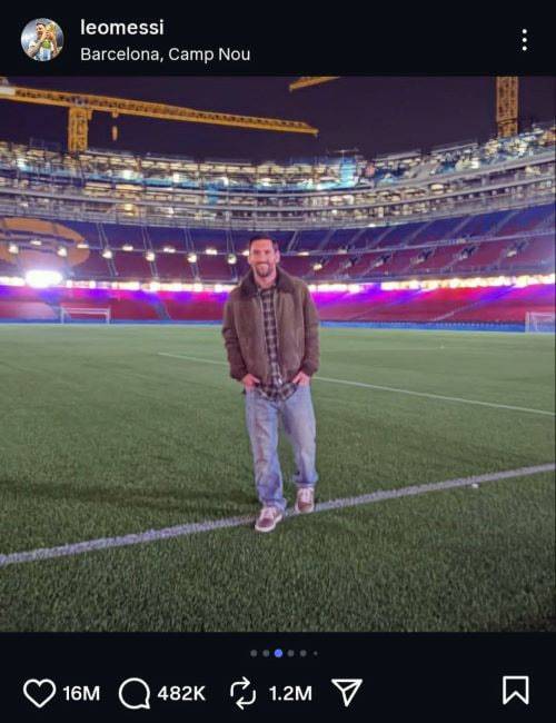 پست لیونل مسی دنیا را تکان داد!